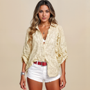 Camisa Feminina Leve de Botão